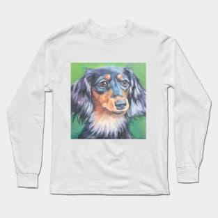 Dachshund Fine Art Painting Long Sleeve T-Shirt